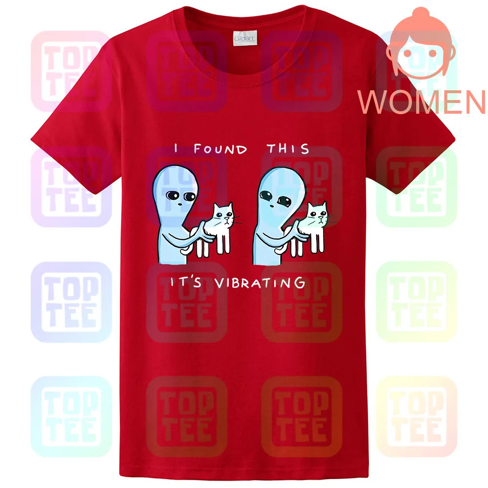 Women-Red Я нашел это Вибрационный T рубашка - Цвет: Women-Red