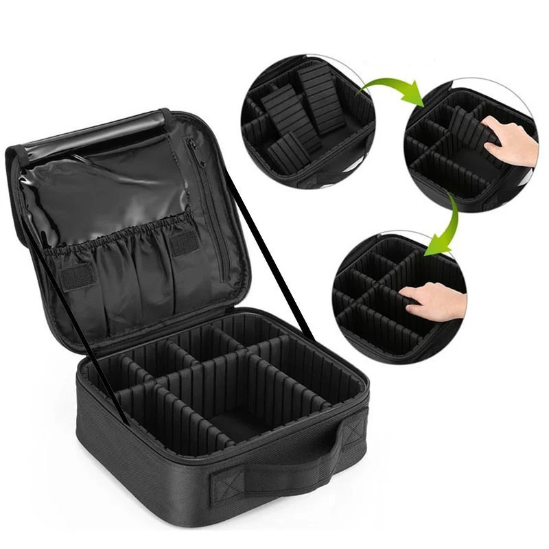 

Travel Makeup Case,Professional Cosmetic Makeup Bag Organizer Makeup Boxes with Compartments
