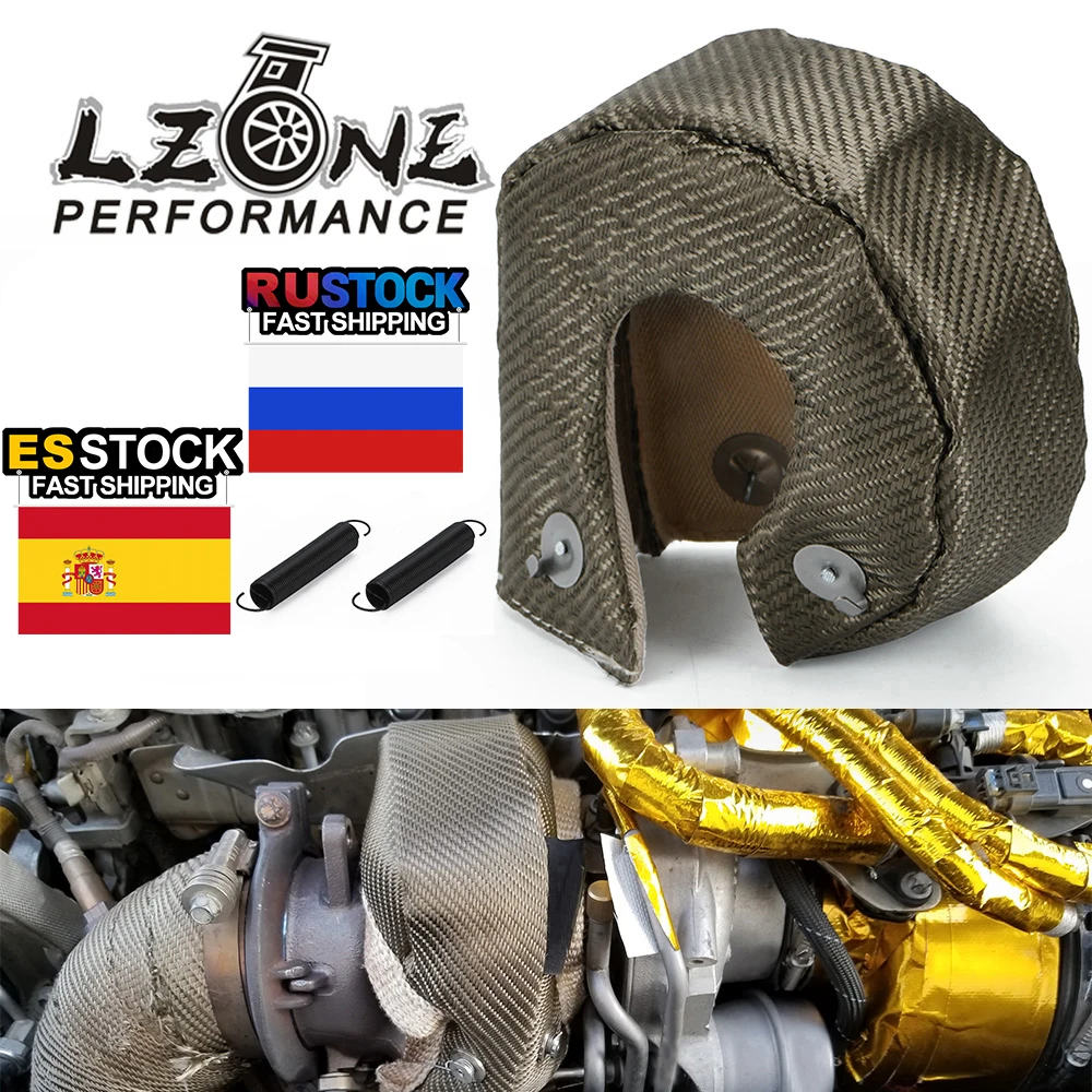 LZONE 100% титановый Турбо тепловой щит T3 турбо одеяло подходит: t2 t25 t28 gt28 gt30 gt35 и