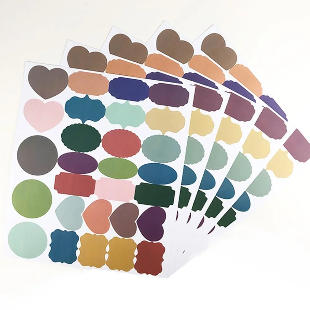 1 шт. креативная наклейка Morandi герметичная цветная этикетка Водонепроницаемая