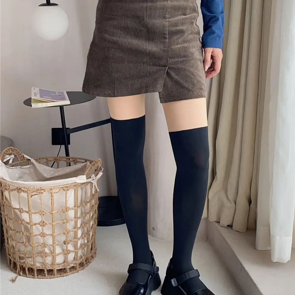 

Весенне-осенние стильные поддельные чулки до колена черные белые шелковые колготки сексуальные милые крутые чулки до щиколотки для женщин ...