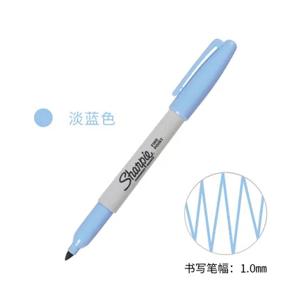 Sky blue 1 шт. маркер Sharpie ручка масляная не выцветает водонепроницаемый Быстросохнущий художественный цветной маркер большой емкости - Цвет: Sky blue