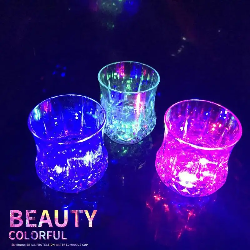 

Light Up Cups Fun LED Flash Drinking Transparent Acrylic Glasses Cups Blinking Glowing Barware for Bar Night Club Birthday Party
