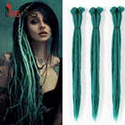 Leeons синтетические удлинители дредов ручной работы Вязанные волосы 20 дюймов ужасные удлинители вязанные косы для мужчинженщин мужские дреды