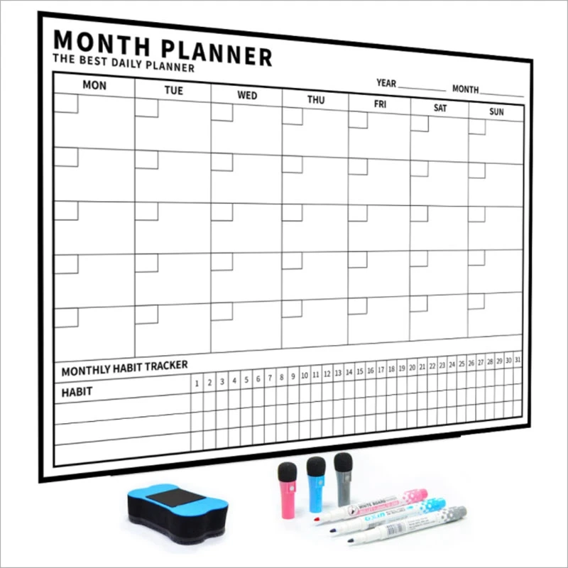 

netic Planner Set Office Week and Month netic Message Board Small Whiteboard Refrigerator Sticker Soft Whiteboard