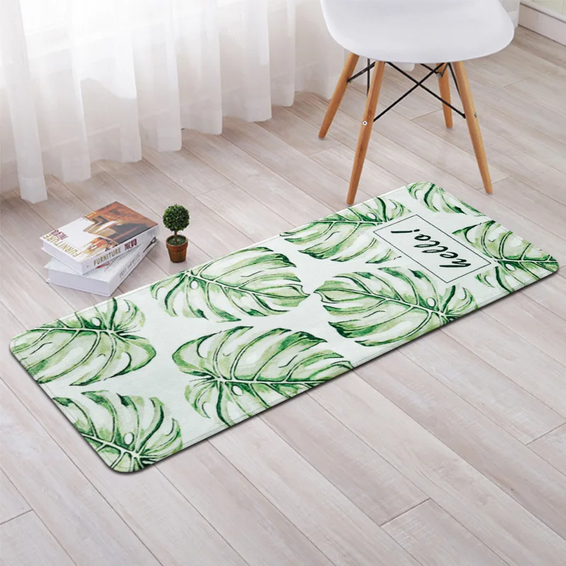 

Tropical Hawaiian Exotic Plants Decor Bath Rugs Non-Slip Doormat Floor Entryways Front Door Mat D1