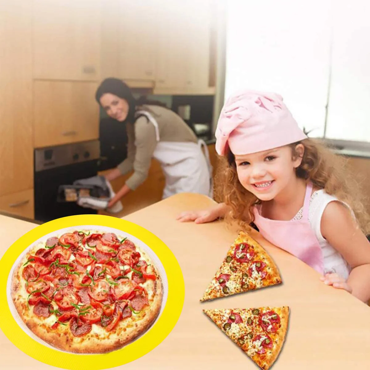 Коврик для выпечки в духовке силиконовые круглые не прилипающие термостойкие