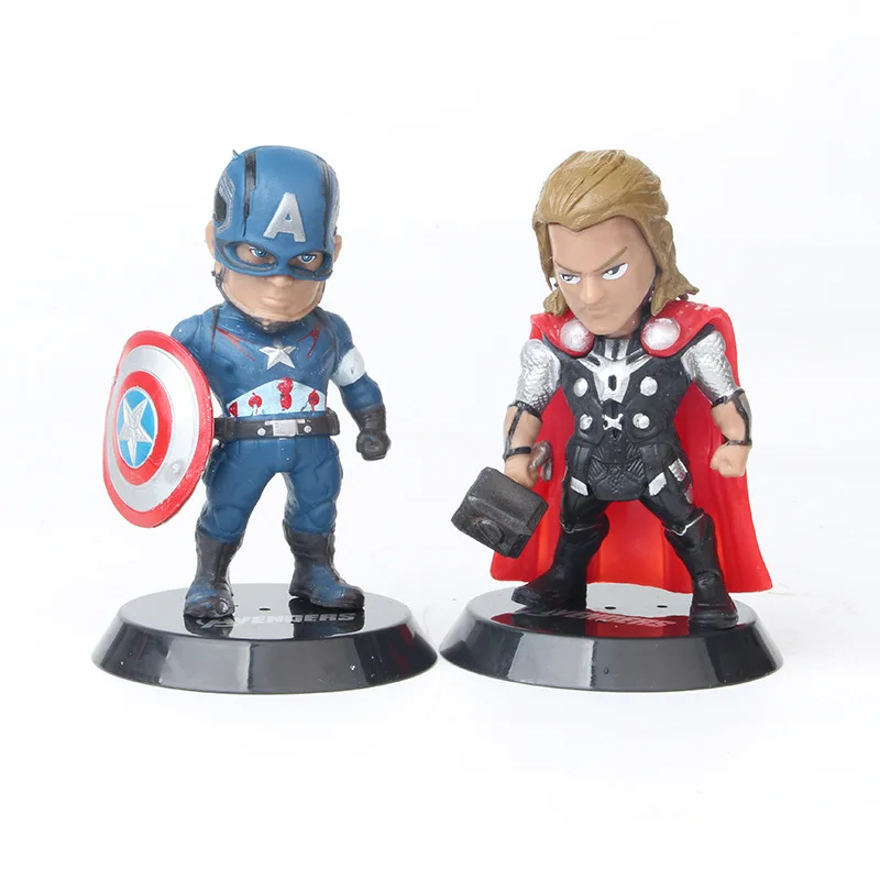 12pcs/set Marvel Avengers Captain American Deadpool Thanos Ironman Spiderman Thor Venom Antman Hulk Panther Figure Model Toys | Игрушки и
