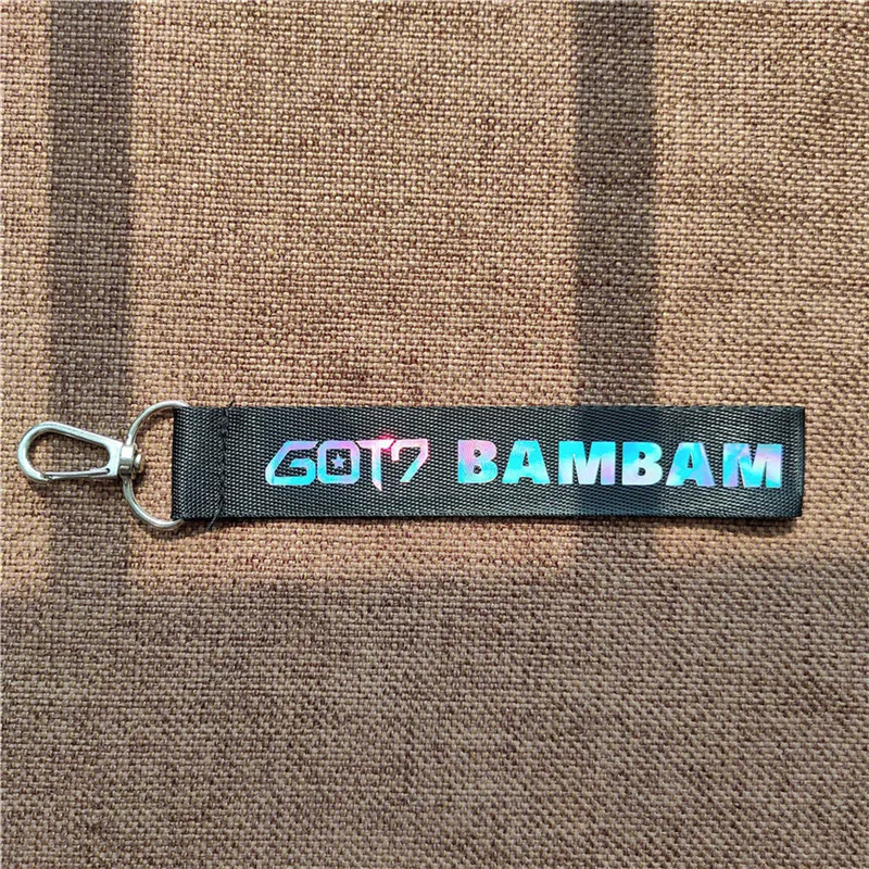 1 шт. Kpop GOT7 Wang Jiaer альбом с именем бамбама JB нейлоновый брелок для мобильных