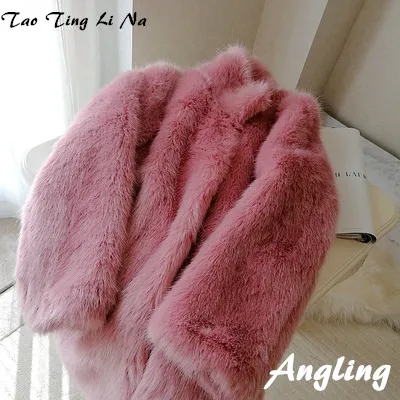 Tao Ting Li Na New Style High-end Fashion Women Faux Fur Coat S87