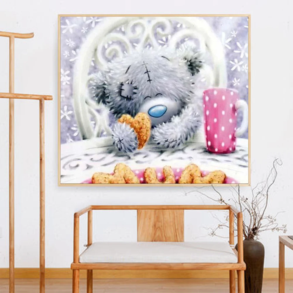 Алмазная картина полный квадрат/круглый мультяшный медведь Детский плюшевый