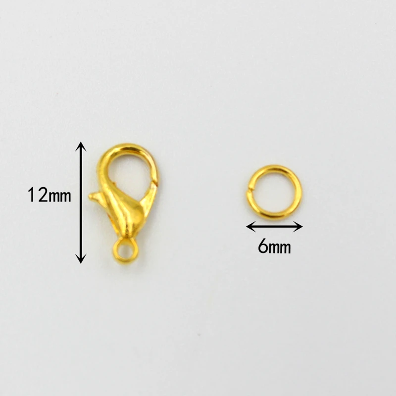 Переходные кольца 5/6/7 мм + 200 шт. 10/12/14 застежки-коннекторы для браслетов ожерелий