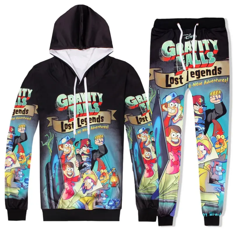 

Мужские и женские повседневные Мультяшные 3d толстовки костюмы с изображением аниме Sets с толстовкой в стиле хип-хоп с капюшоном BT769