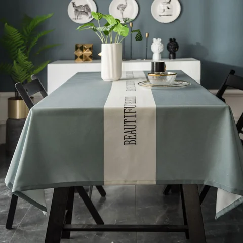 Прямоугольная скатерть для кухонного стола, серого цвета