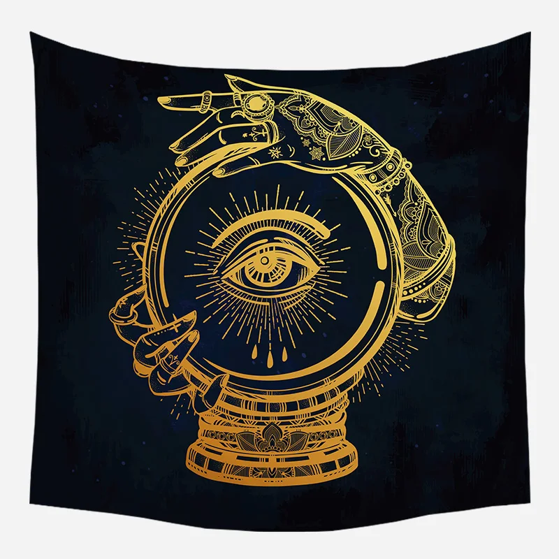 Гобелен колдовства иврит Ayin Psychedelic Астрология Коза Тотем Бохо Декор Divination
