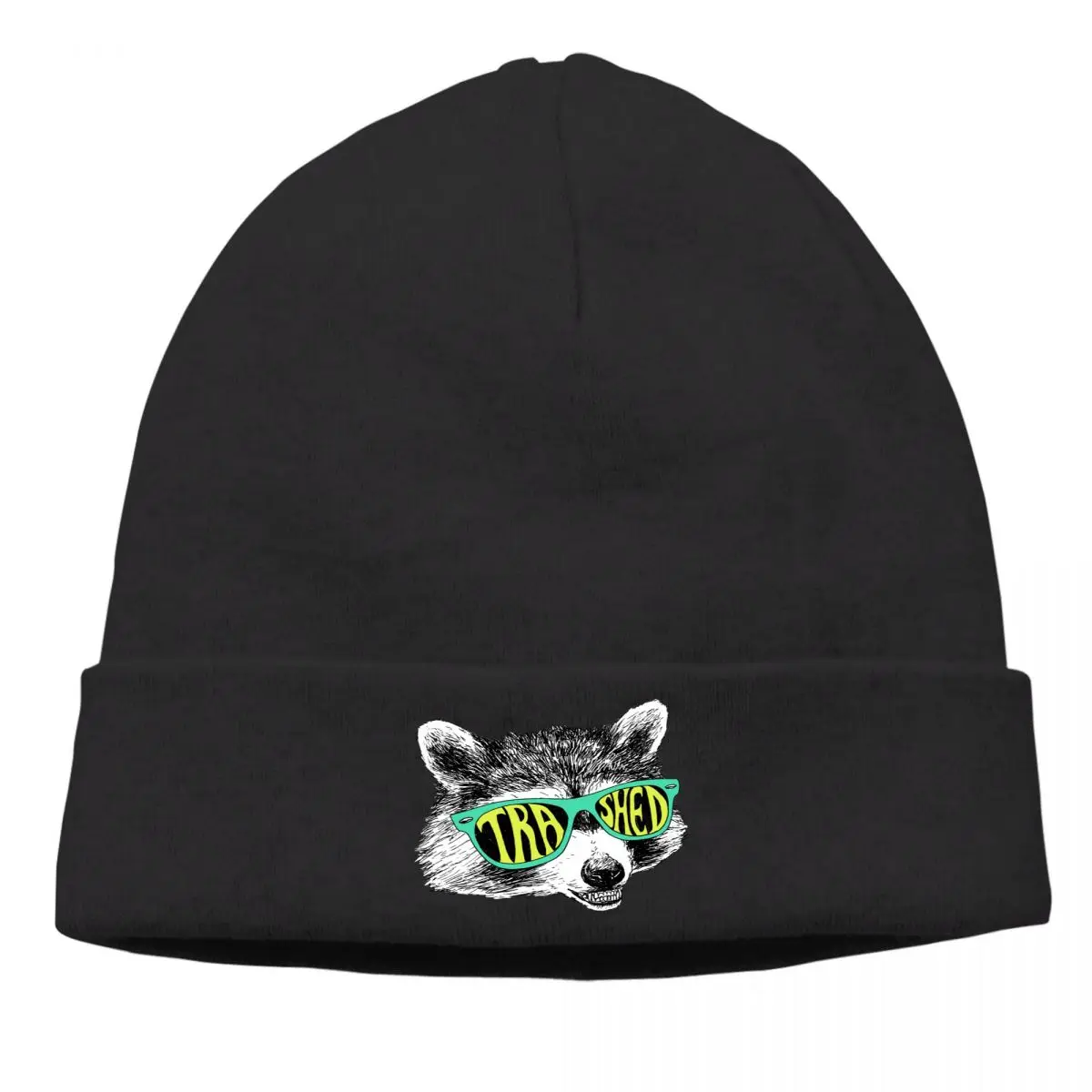 

Raccoon Mammal Skullies Beanies Caps Trashed Knit Winter Warm Bonnet Hats Hip Hop Ski Cap