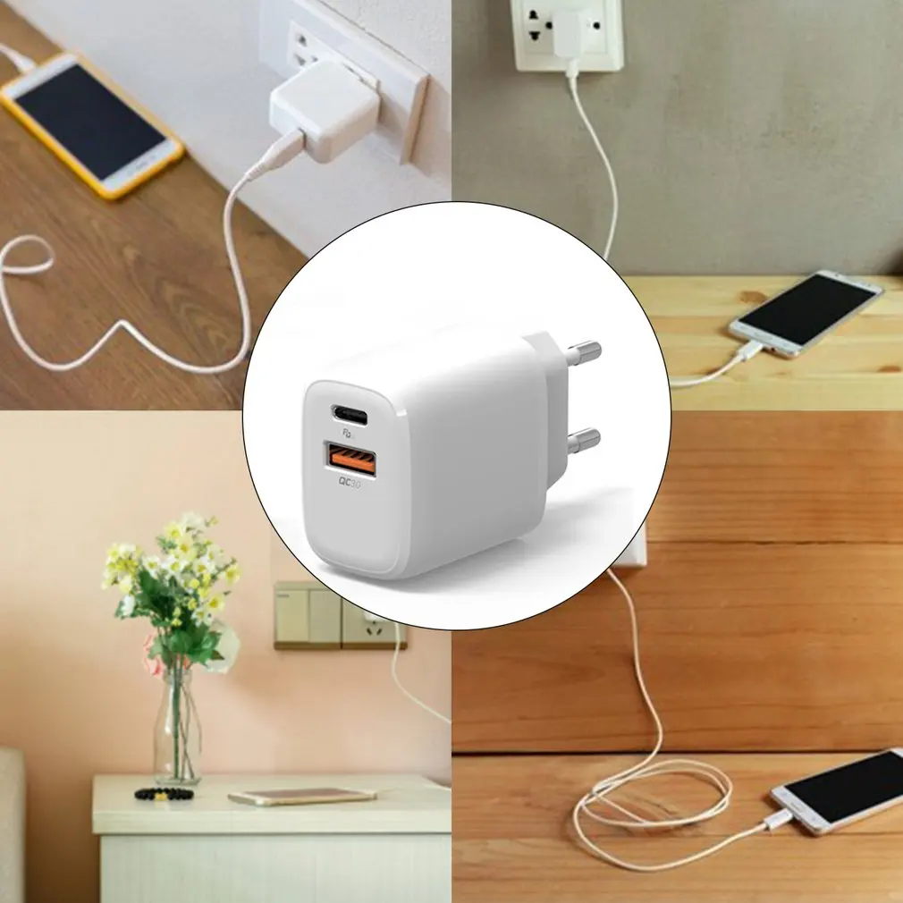 

20W USB Phone Charger Portable Type C Charger for iPhone 12 11 Pro Max Quick Charge 3.0 Fast Charge Charger USb Plug