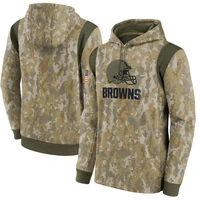 cleveland men sweatshirt browns 2021 salute to service therma american football pullover quality casual hoodie olive camouflage