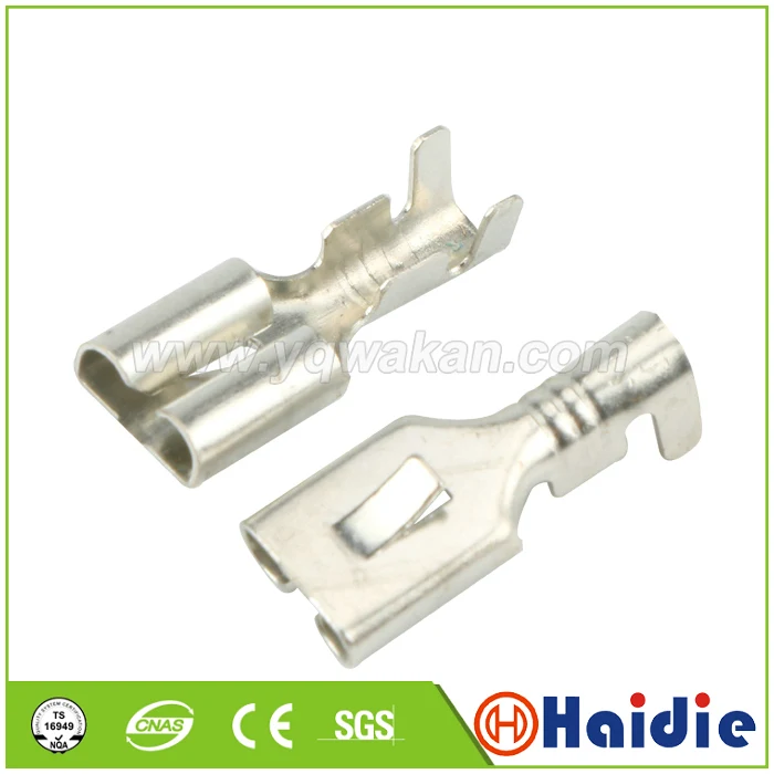 

Free shipping 50pcs terminal auto wiring terminals contacts crimp pin loose Tin-plated terminals DJ623-E6.3B