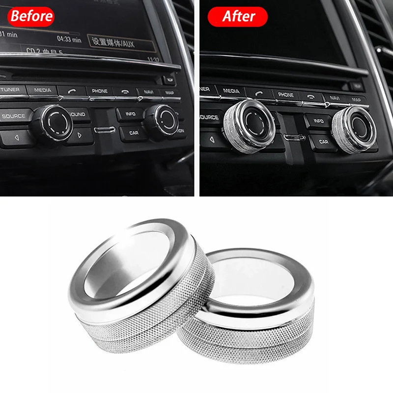 2PCS Car Volume Radio Knob Cov	