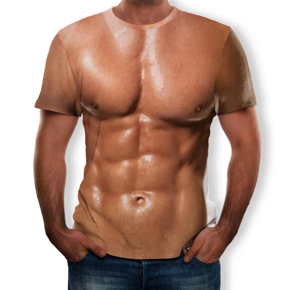 

Funny T-shirt Chest Hair Muscle Harajuku Hip-hop Graphic Summer Casual Loose 3D Print Short Sleeve Shirt T-Shirt Tee Top Blouse