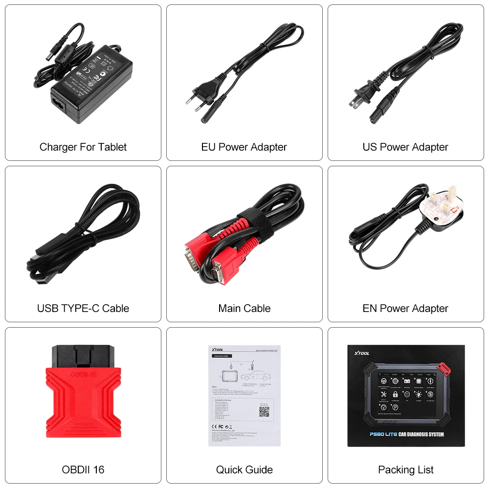 Диагностический прибор XTOOL PS80 Lite OBD2 полная система IMMO DPF TPMS считыватель кодов с
