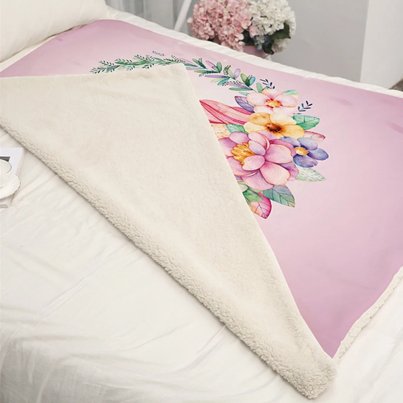 

2021 Anime Camouflage unicorn Horse Blanket Soft Coral Fleece Blanket For Bed Fantasy Winter Warm Throw Weight Kawaii Blankets