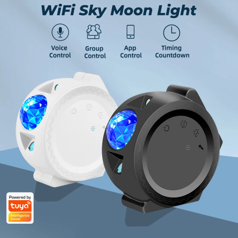 

Wifi Smart Star Sky Projector Night Light Projection Ocean Waving Lights APP Wireless Control Night Lighting Lamp For Kids Gift