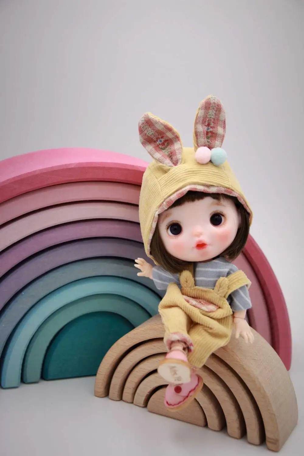 Nude doll 4 OB11 кукла ручной работы на заказ 1/8 BJD куклы OB голова и Обнаженная кукла Полимерная глина - Цвет: Nude doll 4