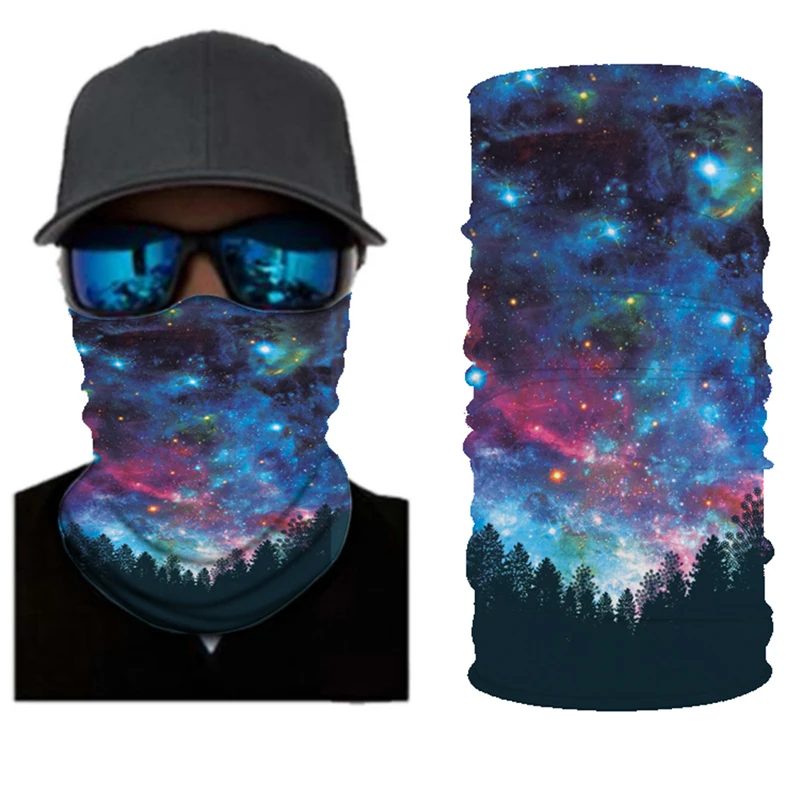 Бесшовный шарф для рыбалки с 3D рисунком черепа походная бандана Шейная маска