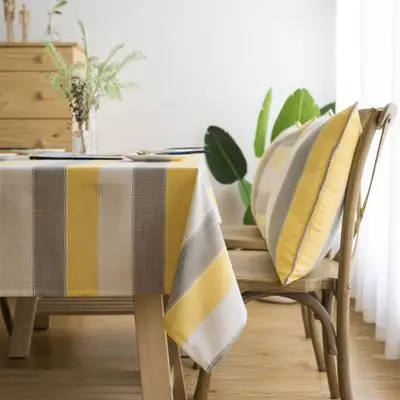

American tablecloth waterproof fabric rectangular stripe small fresh coffee table round table square table cloth towel