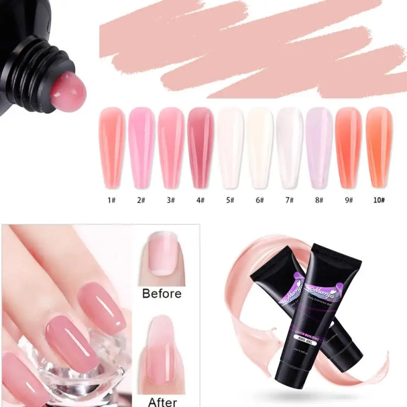 

Monja гель для наращивания ногтей, постоянный УФ-гель для ногтей, быстрое строительство, удлинение, искусственный гель, клей TSLM