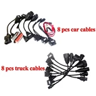Полный комплект автомобильных кабелей и кабелей для грузовиков автомобильные кабели 8 шт. для vd ds150e cdp pro plus для delicht автомобильный Грузовик obd сканер Инструменты