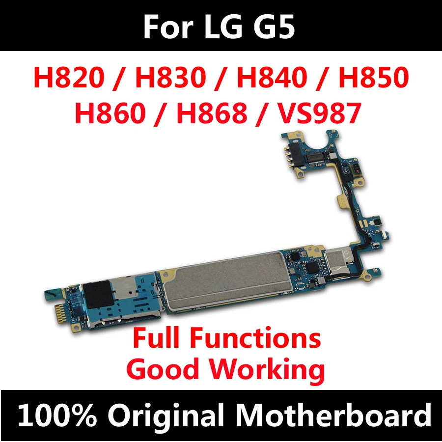 Оригинальная материнская плата для LG G5, H820, H830, H840, H850, H860, H868, VS987, 32 ГБ, Заводская разблокировка с чипами, логическая плата ОС Android