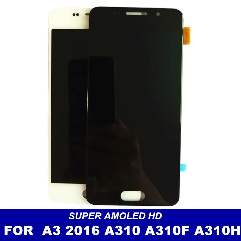 Для samsung Galaxy A3 2016 A310F сенсорный экран дигитайзер ЖК для A310 A310Y A310M в сборе|Экраны