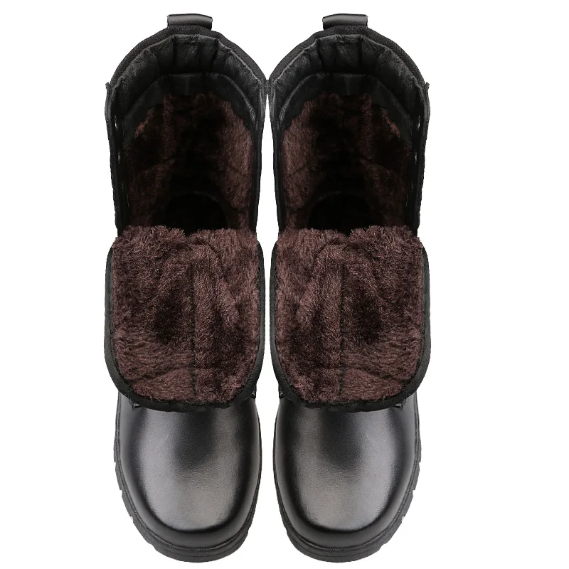 Мужские военные ботинки армейская безопасность мужская обувь зимняя кожаная