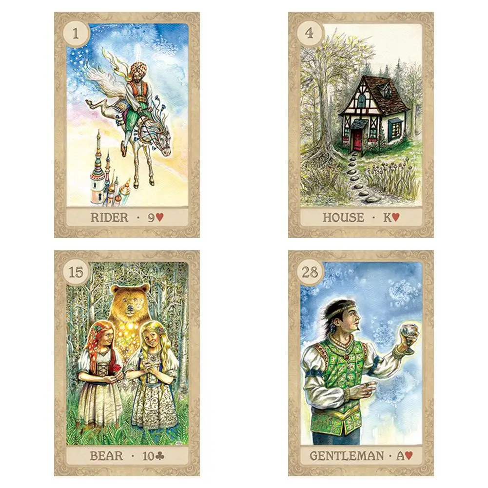 38 шт. сказочные карточки Lenormand колода с изображением оркулака для семейных
