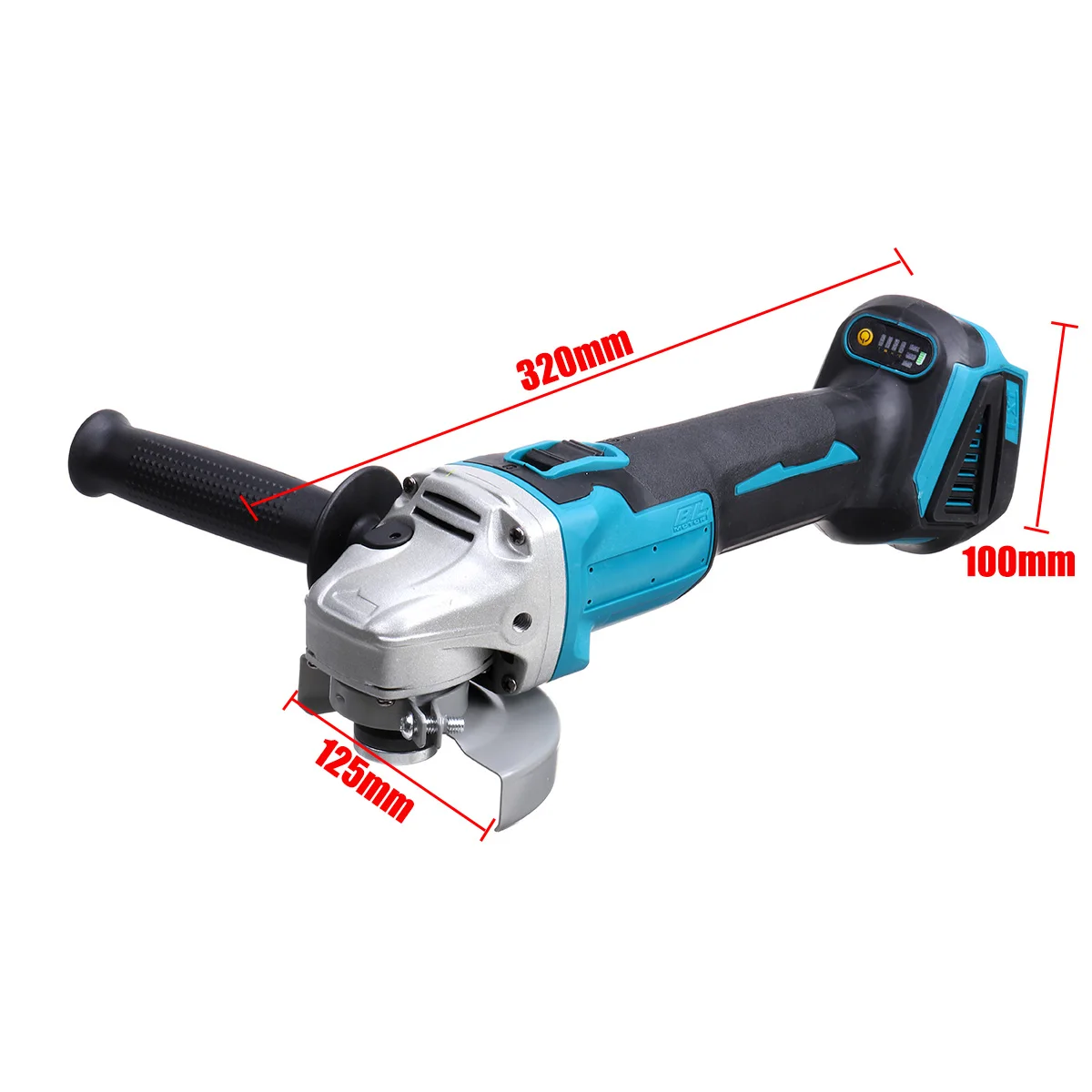 Amoladora angular eléctrica sin escobillas, herramienta eléctrica de carpintería para batería Makita de 18V, 125/100mm, 4 velocidades, bricolaje