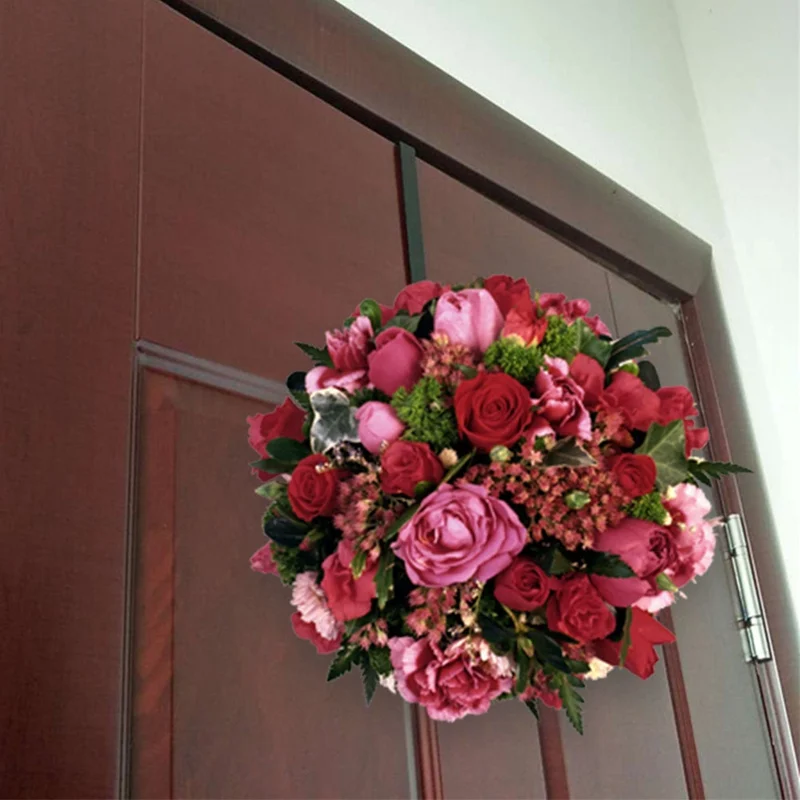 

Metal Hook Decorative Wreath Hook Hangers Removable Door Storage Rack Organizer Coat Bag Hat Robe Hanging Holder