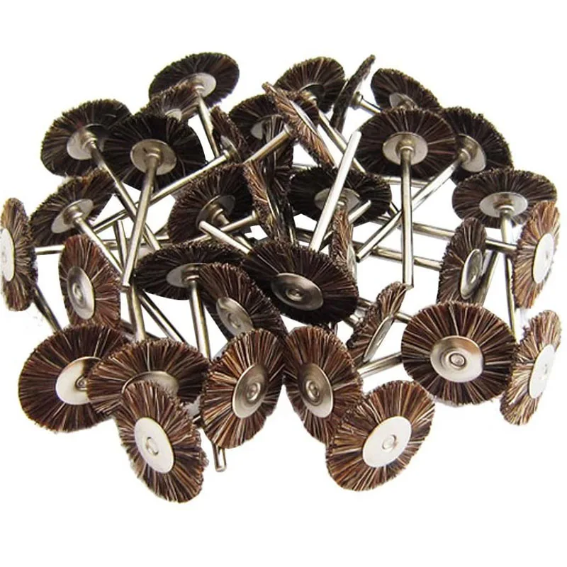 

Dental tool Horse Hair Brush Polishing Wheel for Rotary Tools 100pcs Dental Supplies