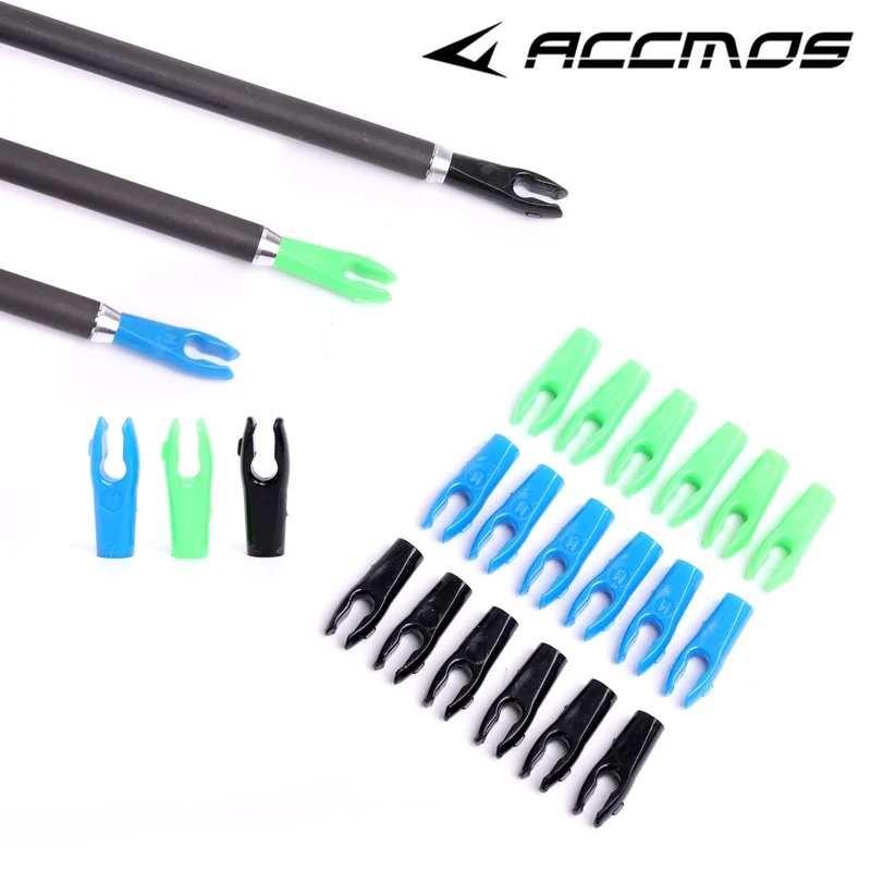 

100pcs Plastic Arrow Tails For Shaft ID3.2mm 4.2mm 6.2mm DIY Archery Arrow Nocks Knocks Replacement