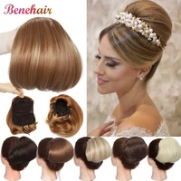 benehair synthetic scrunchy hair bun clip in extension hair hair extension updo donut chignon drawstring women chignon fake hair