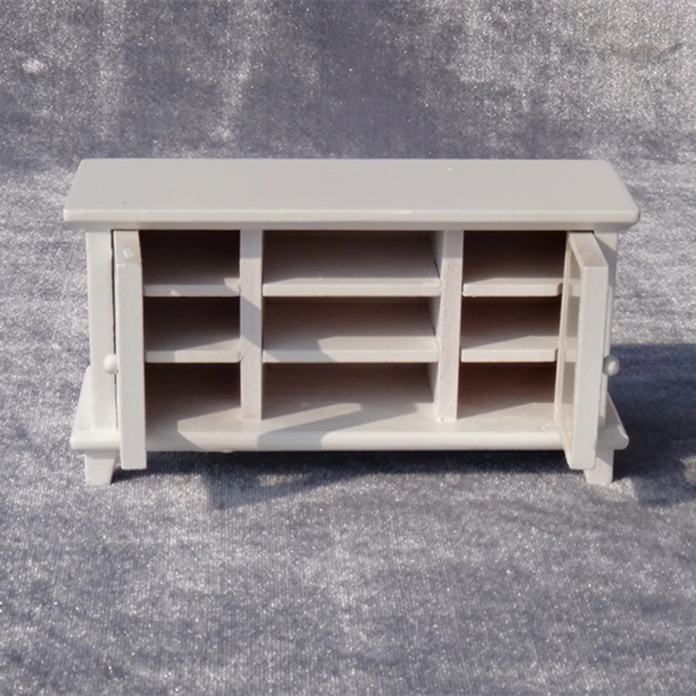 1/12 кукольный домик Миниатюрный деревянный ТВ шкаф мебель для гостиной