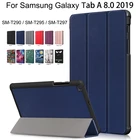 Роскошный чехол для Samsung Galaxy Tab A 8,0, 2019, защитные чехлы из искусственной кожи с откидной крышкой, SM-T290 T295 T297, подставка для планшета, ПК, Жесткий Чехол