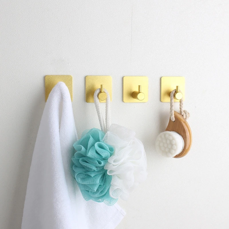 Self Adhesive Home Kitchen Wall Door Hook Key Rack Towel Hanger Aluminum M17D | Дом и сад