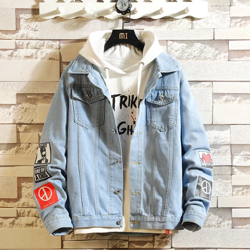 Новинка 2020 джинсовая куртка для мужчин ковбойская в стиле хип-хоп уличная одежда