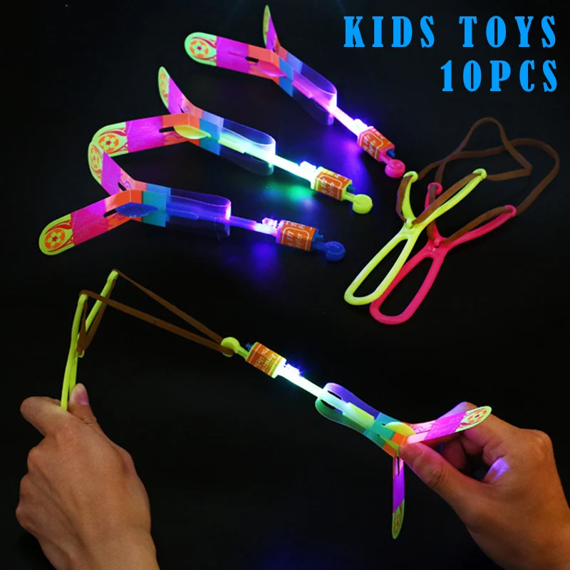 10 шт. потрясающий светодиодный светильник ракета стрела Детский вертолет