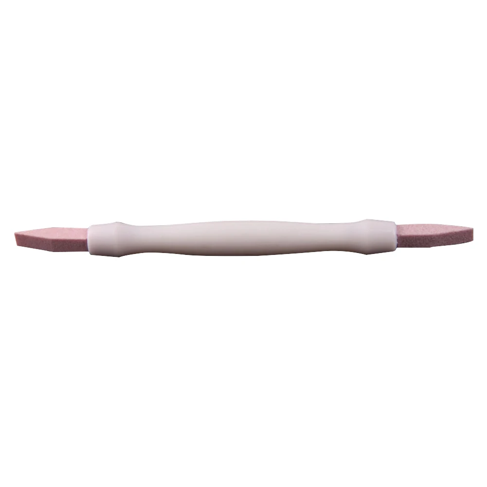 Double Ended Scrub Polish Stick Cuticle Pusher Nail Art Tool Quartz Pen Professional Manicure Remover Lightweight Care Stone | Красота и