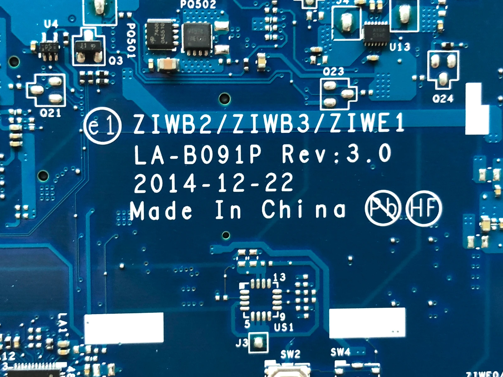 Высокое качество FRU 5B20G46259 для Lenovo B50-70 N50-70 материнская плата ноутбука ZIWB2/ LA-B091P SR1EF