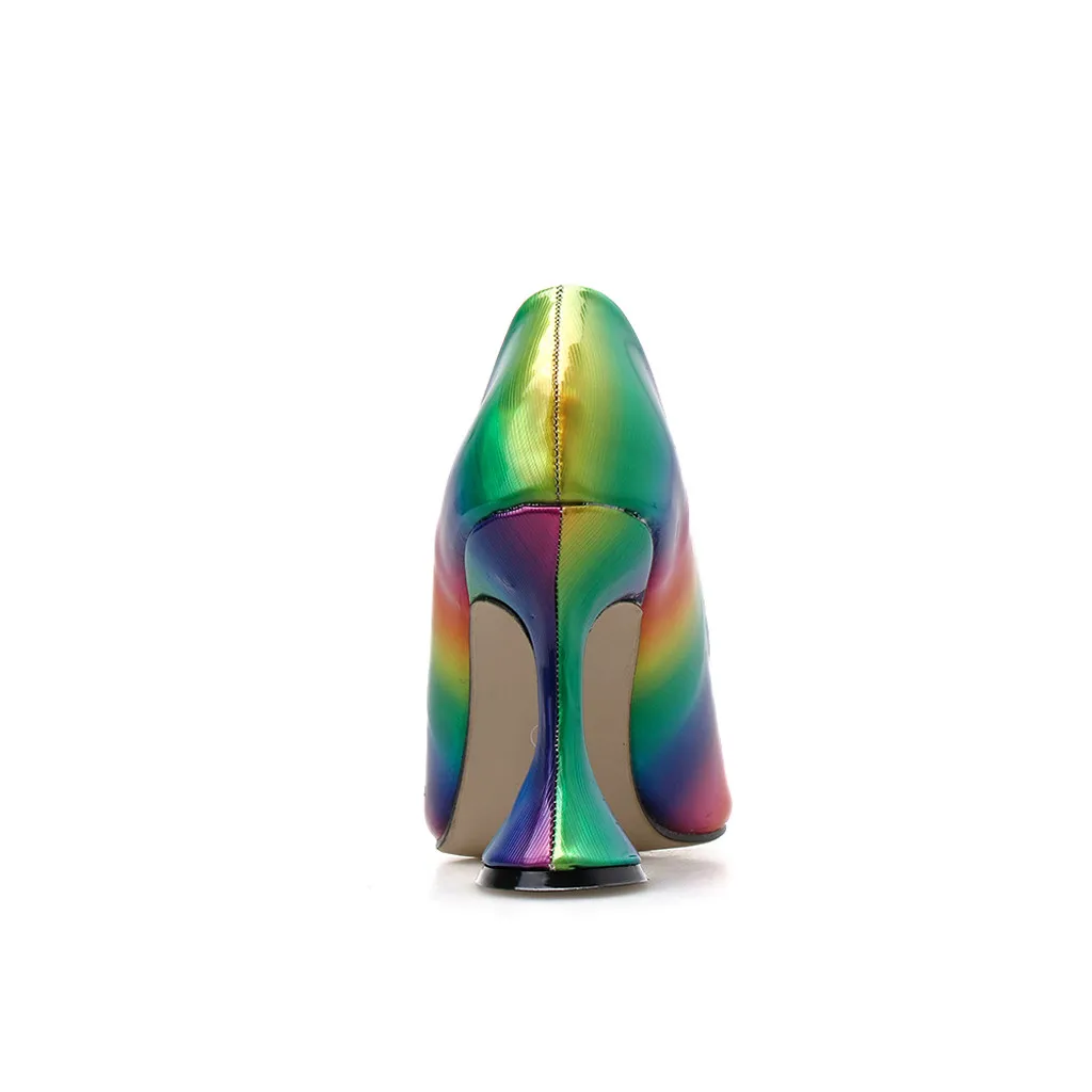 SAGACE/женские туфли на высоком каблуке радужного цвета с острым носком Женские